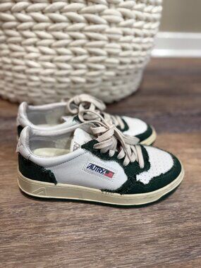 autry | medalist low sneakers white green frayed canvas leather | EU 39 / US 8.5